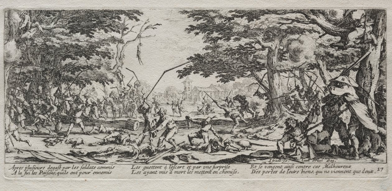 De Grote Ellende van de Oorlog: Wraak van de Boeren door Jacques Callot