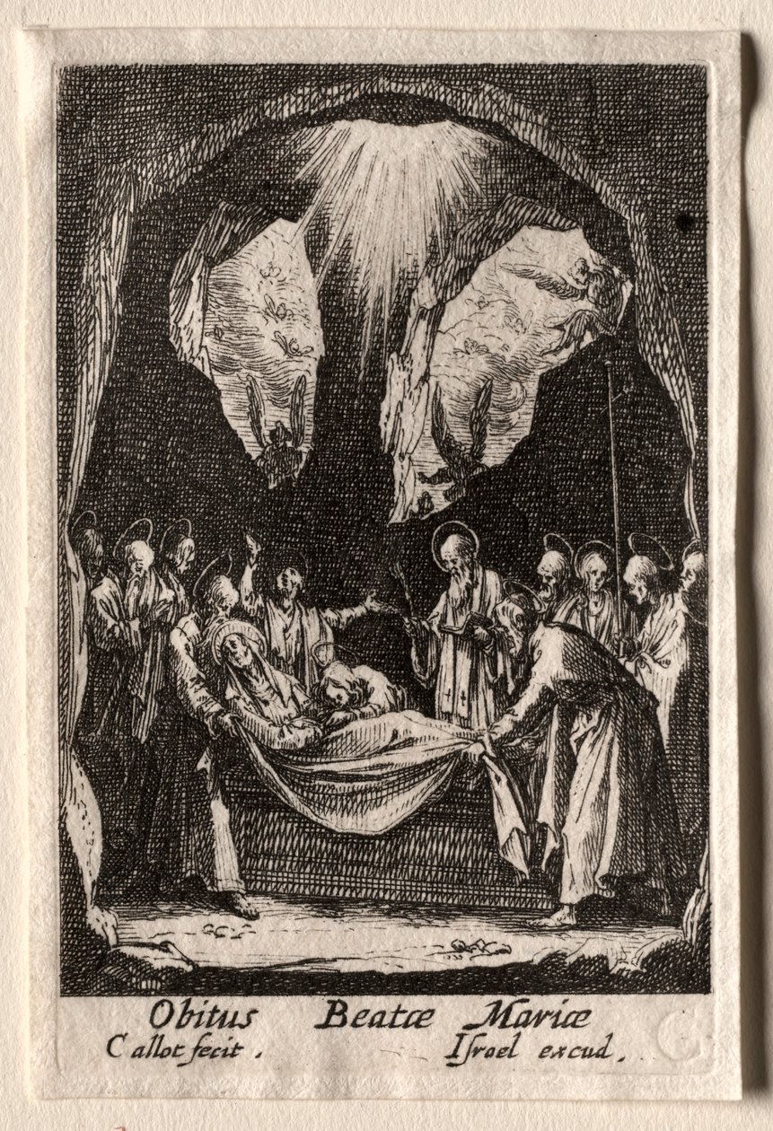 Het Leven van de Maagd: De Graflegging van de Maagd door Jacques Callot