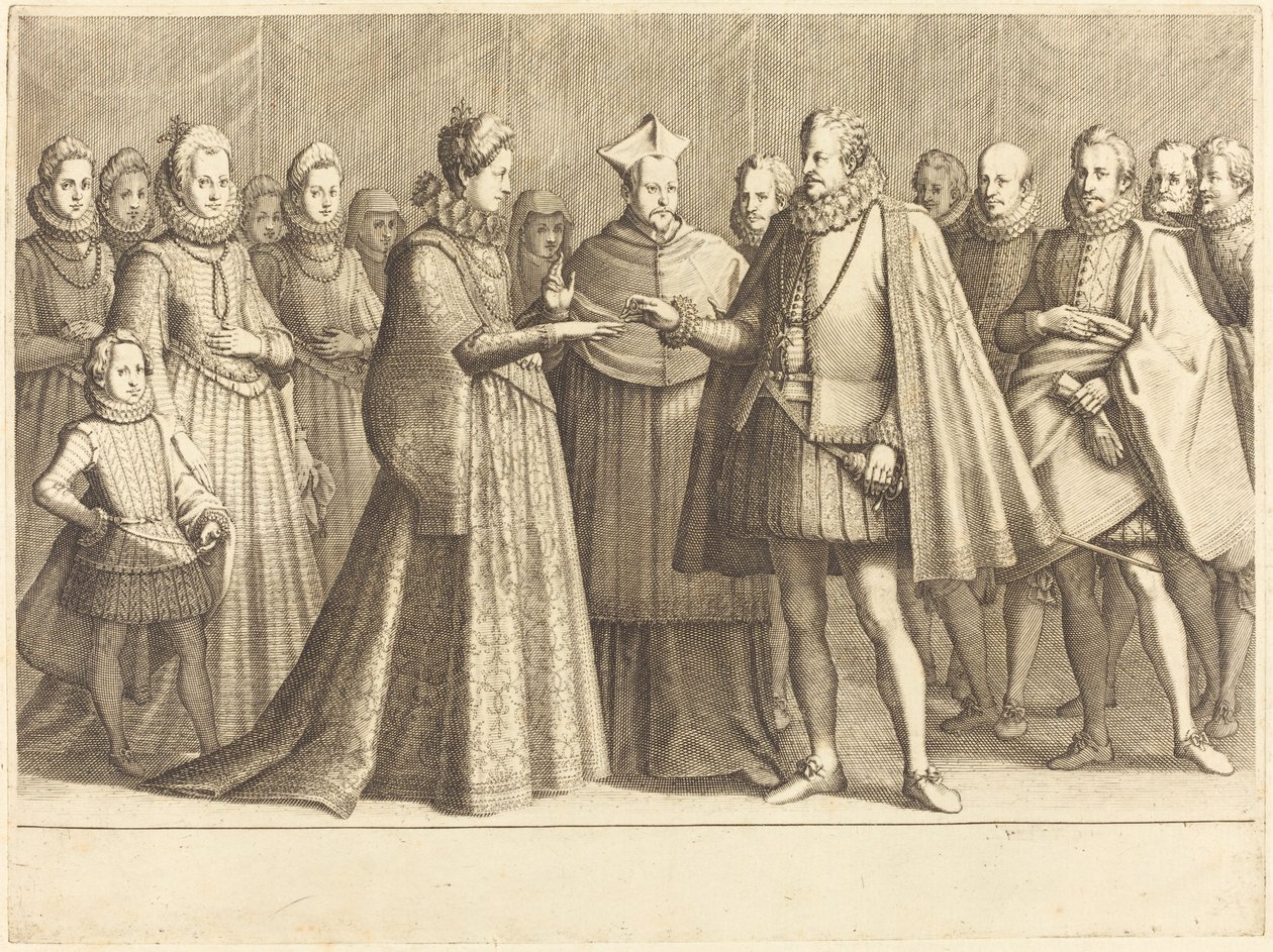 Het Huwelijk van Ferdinando en Christine van Lotharingen door Jacques Callot