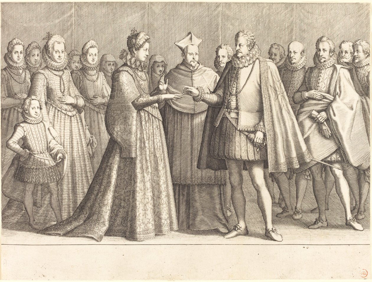Het Huwelijk van Ferdinando en Christine van Lotharingen door Jacques Callot
