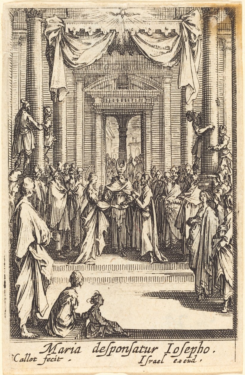 Het huwelijk van de Maagd door Jacques Callot