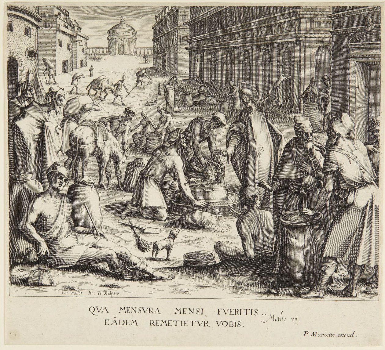 De graanmeters door Jacques Callot
