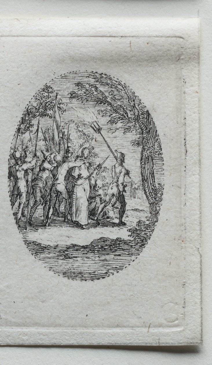 De Mysteries van de Passie: Christus gevangen genomen door Jacques Callot