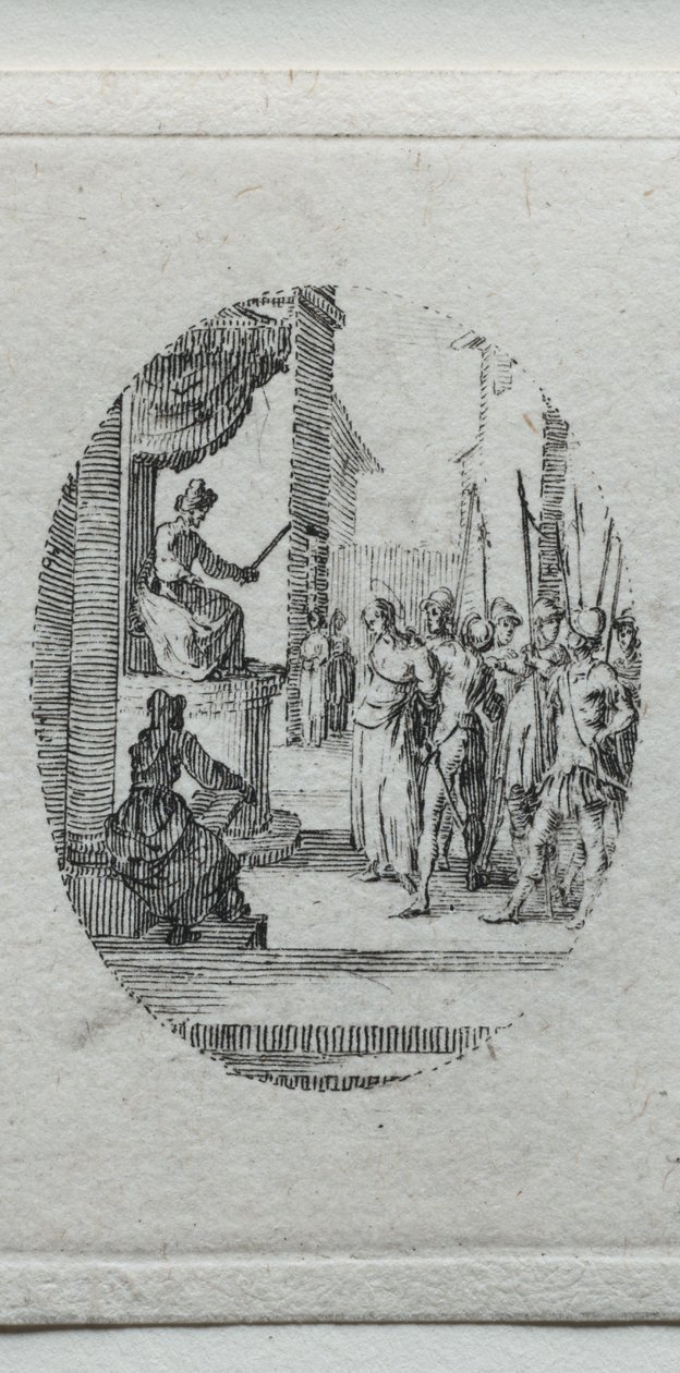 De Mysteries van de Passie: Christus voor Pilatus door Jacques Callot