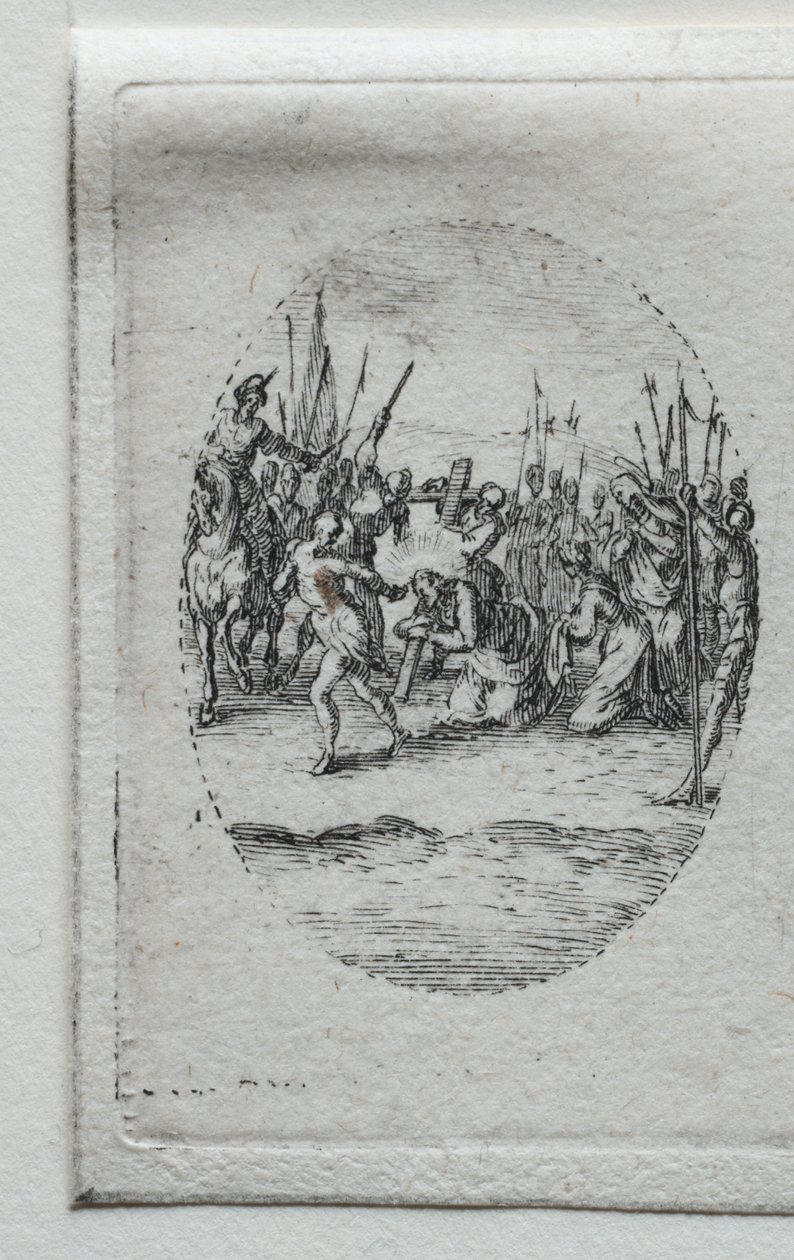 De mysteries van de passie: Het dragen van het kruis door Jacques Callot
