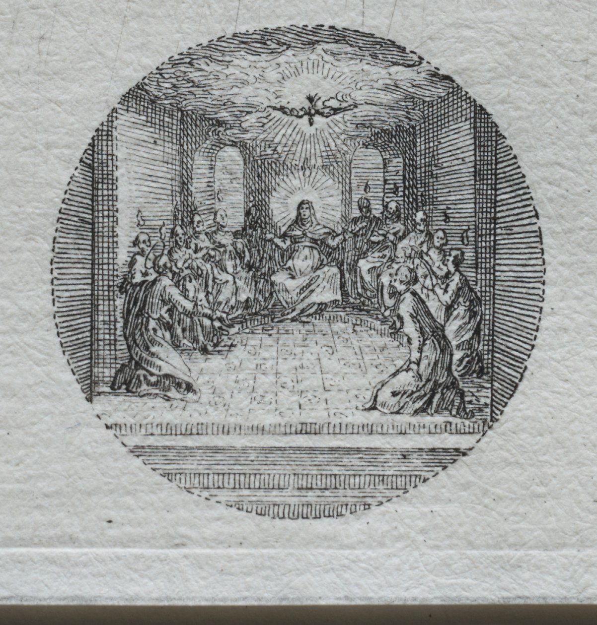 De Mysteries van de Passie: De Nederdaling van de Heilige Geest door Jacques Callot