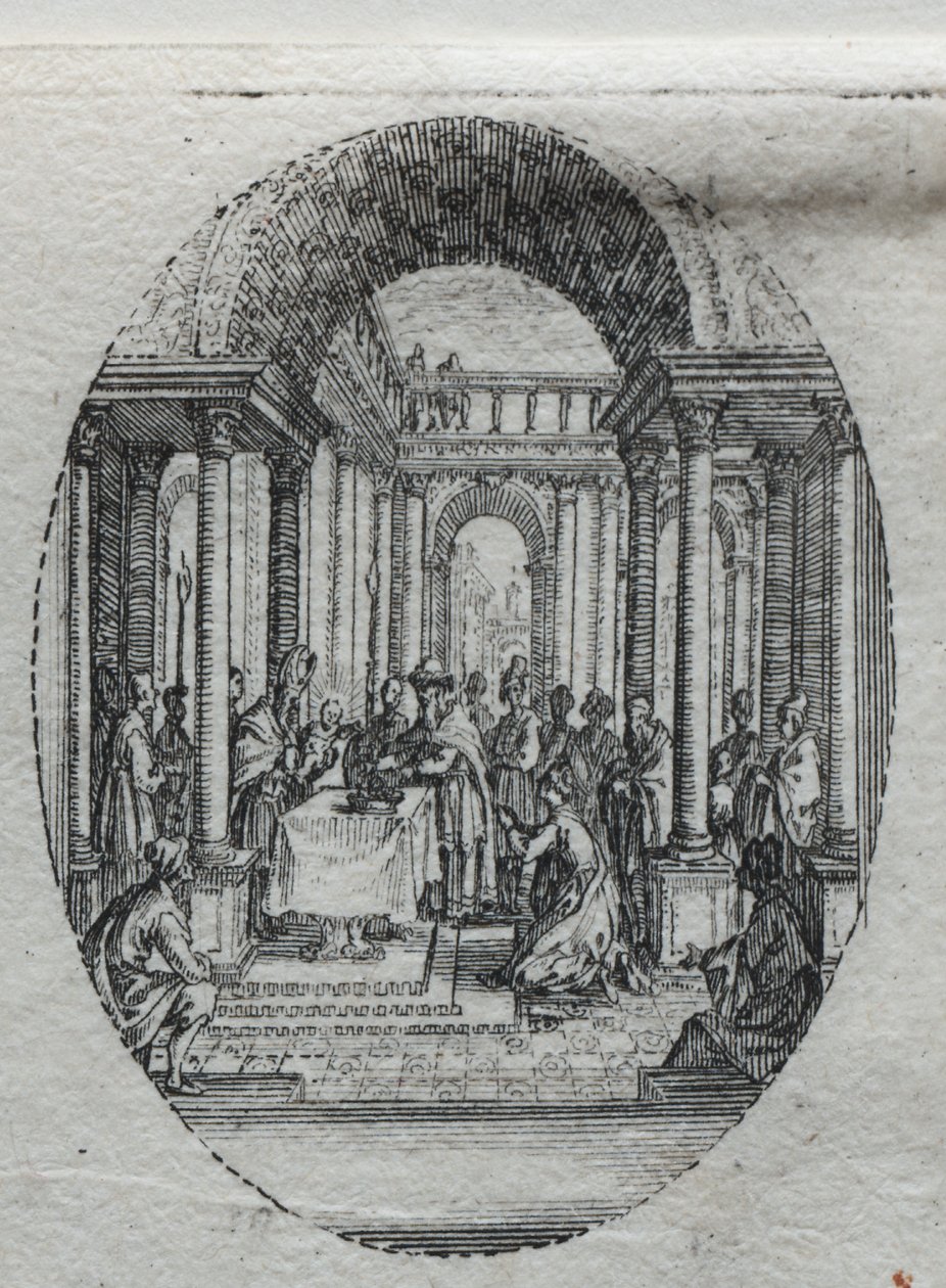 De Mysteriën van de Passie: De Presentatie in de Tempel door Jacques Callot