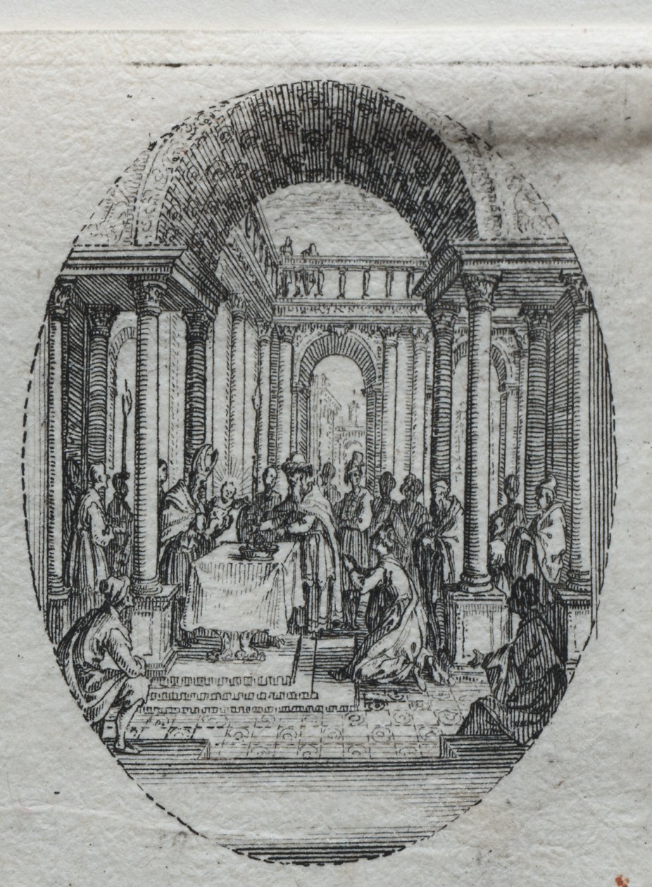De Mysteries van de Passie: De Presentatie in de Tempel door Jacques Callot