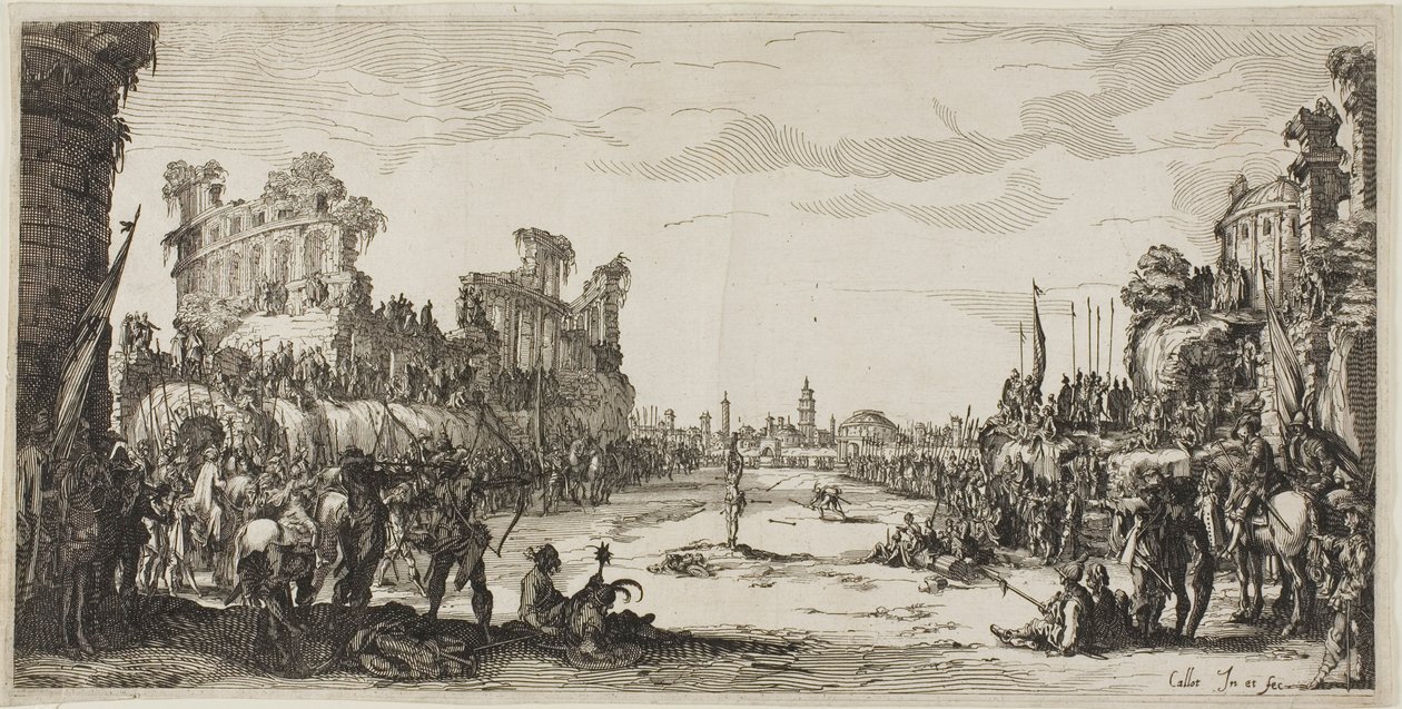 De Orde van Pijlen (Sint-Sebastiaan) door Jacques Callot