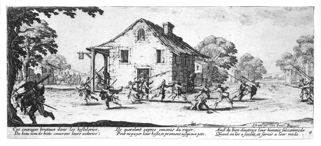 De Plundering van een Herberg, plaat 4 uit 