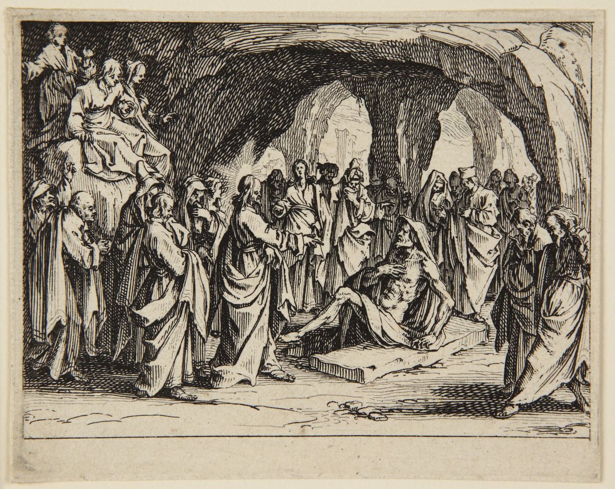 De opwekking van Lazarus door Jacques Callot