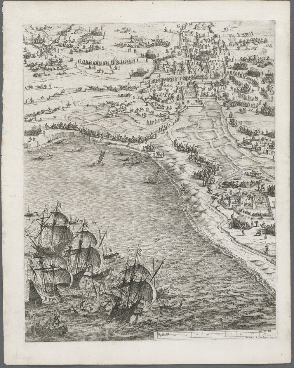 Het beleg van La Rochelle: Plaat 12, 1628-1630 door Jacques Callot