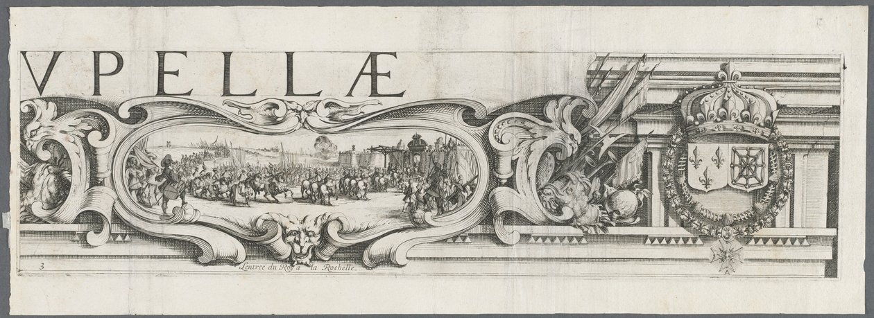 Het Beleg van La Rochelle: Plaat 3, 1628-1630 door Jacques Callot