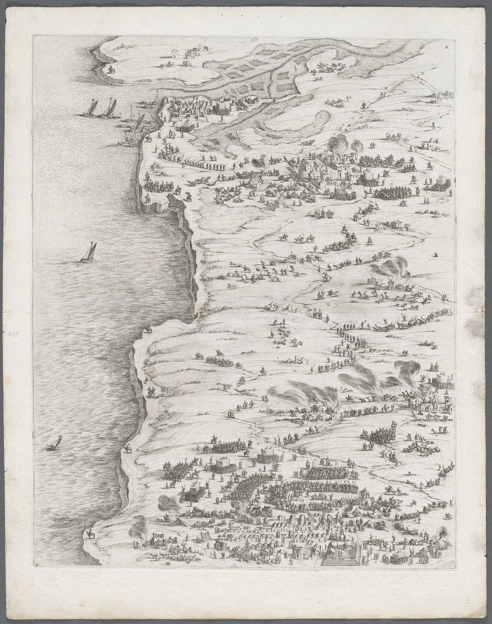 Het Beleg van La Rochelle: Plaat 5, 1628-1630 door Jacques Callot