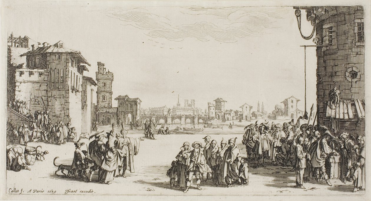 De Slavenmarkt door Jacques Callot