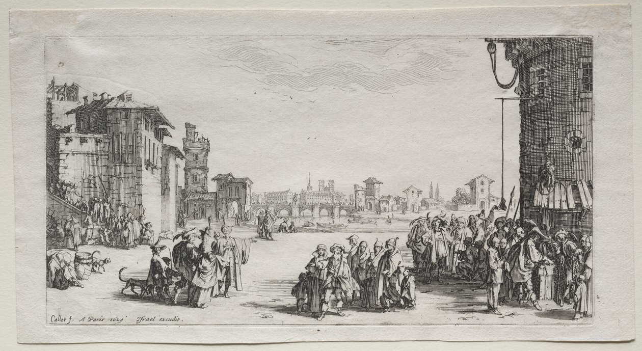 De slavenmarkt door Jacques Callot