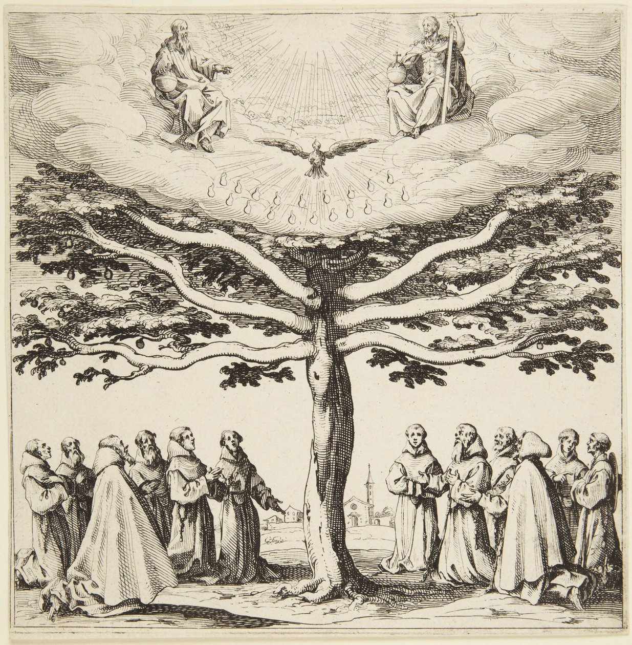 De boom van Sint Franciscus door Jacques Callot