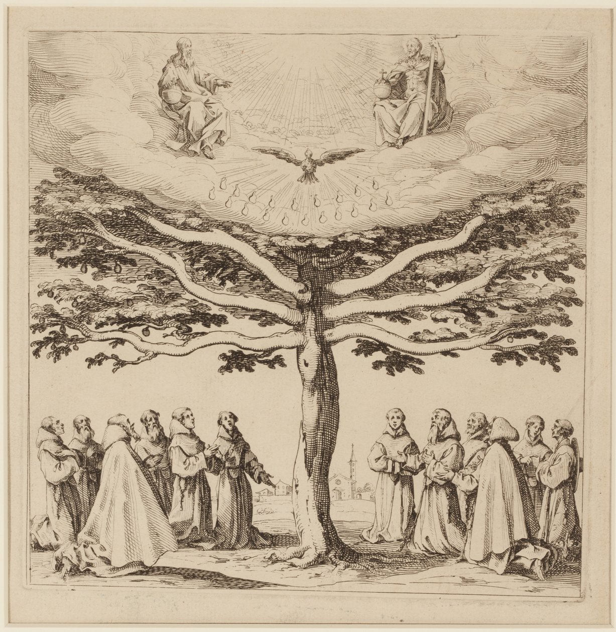 De boom van St. Franciscus, ca.1619 door Jacques Callot