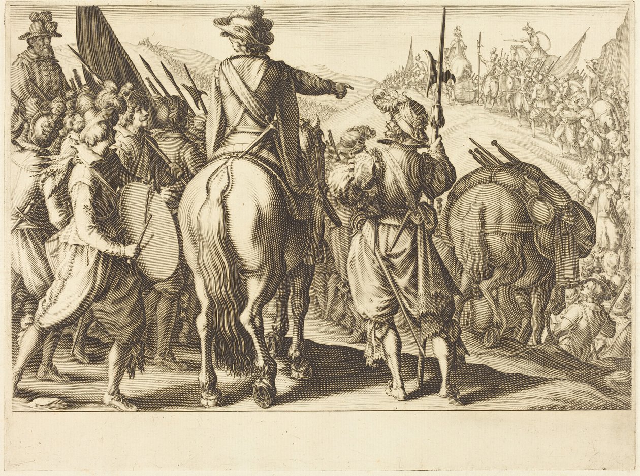 De troepen op mars door Jacques Callot