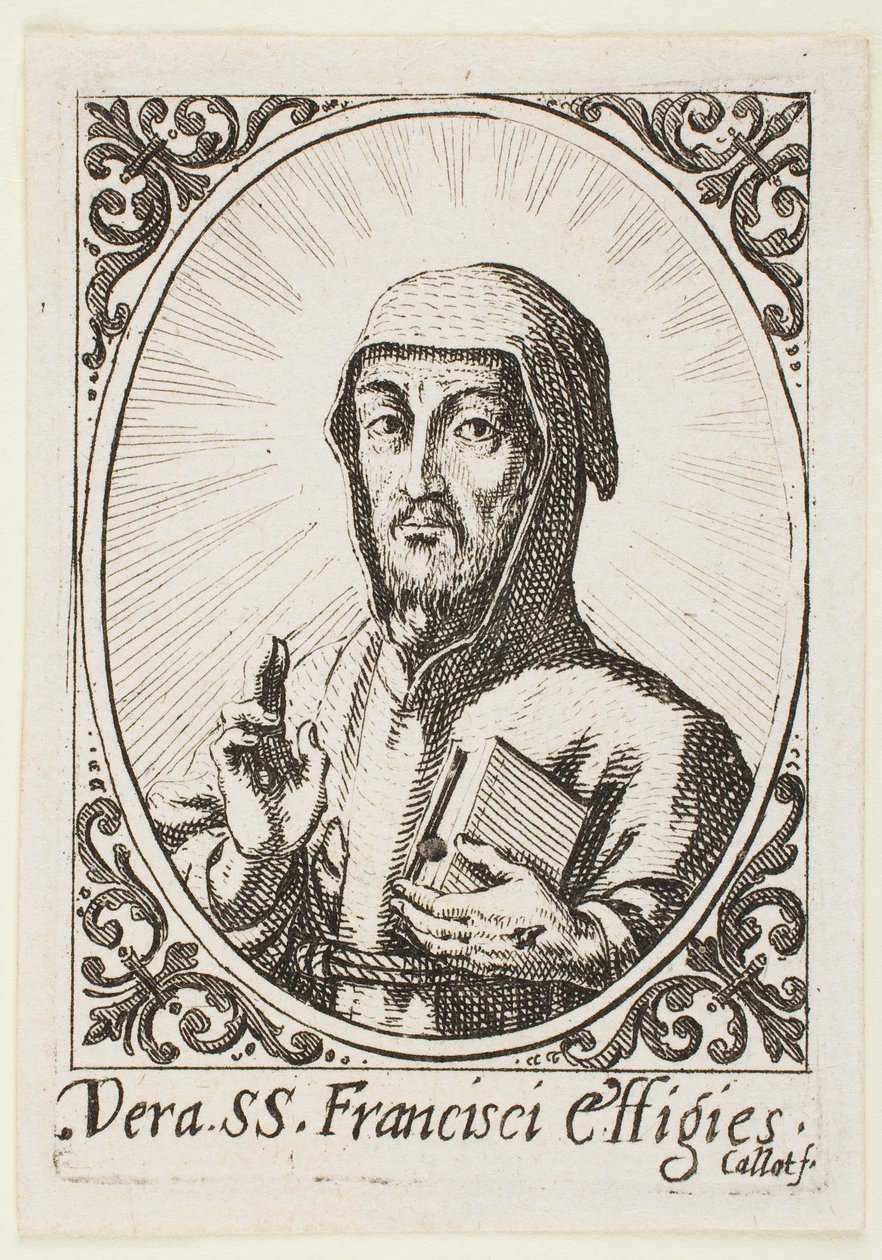 Het ware gezicht van Sint-Franciscus door Jacques Callot