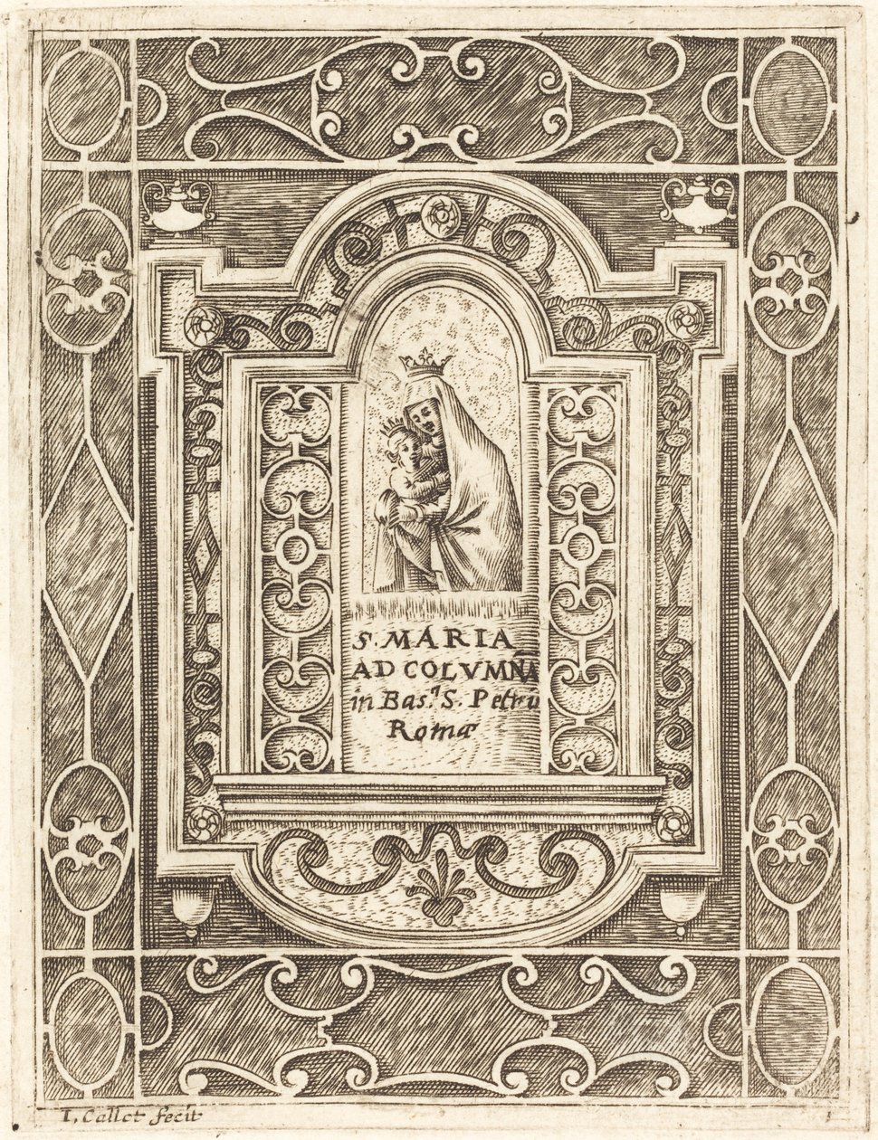 De Maagd bij de zuil door Jacques Callot