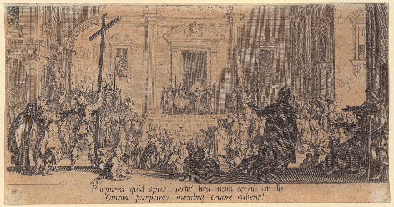 De veroordeling van Christus, blad 3 uit de serie „De Grote Passie“ door Jacques Callot
