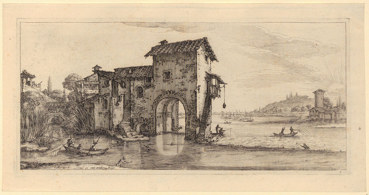 Watermolen, blad 7 uit de serie „Landschappen voor Giovanni de