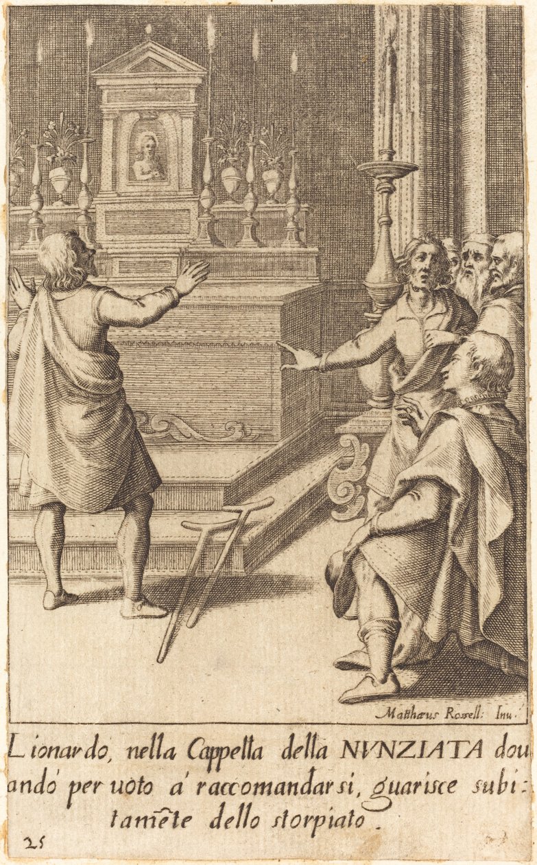 Lionardo door Jacques Callot after Matteo Rosselli