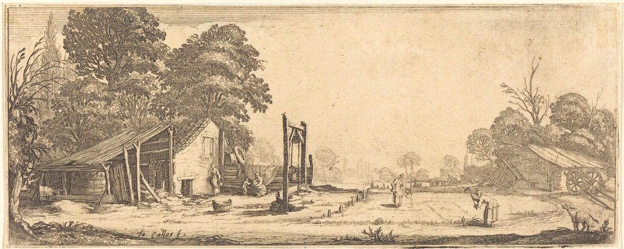 De tuin door Jacques Callot or Follower of Jacques Callot