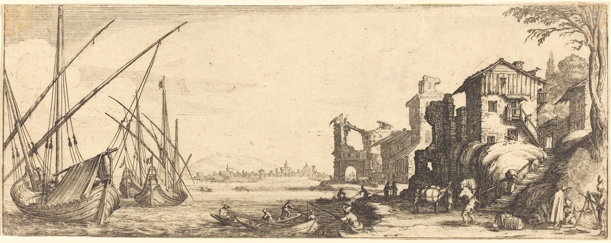 De Kleine Haven door Jacques Callot or Follower of Jacques Callot