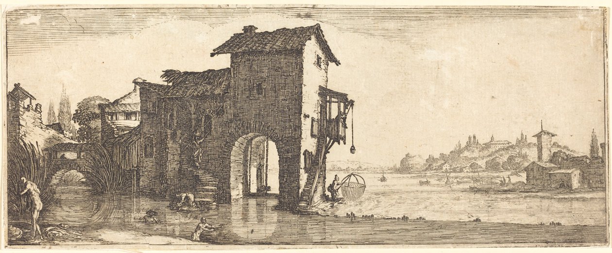 De watermolen door Jacques Callot or Follower of Jacques Callot