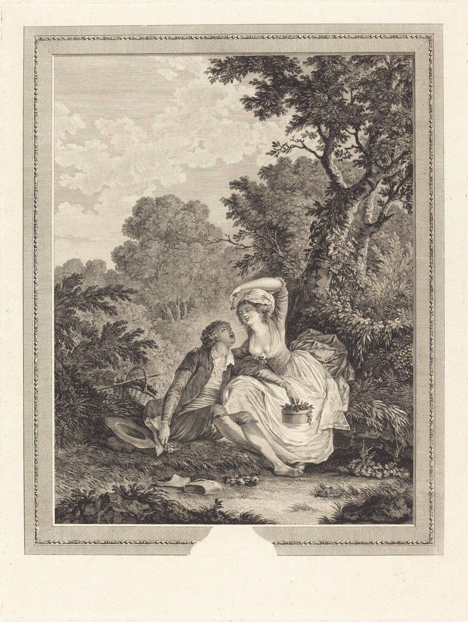 De klompen door Jacques Couché after Nicolas Lavreince
