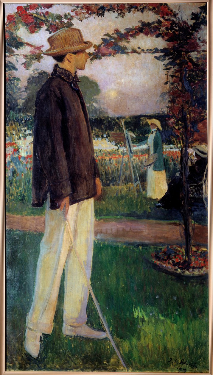 Portret in voet van Jean Cocteau (1889-1963) Schrijver door Jacques Emile Blanche