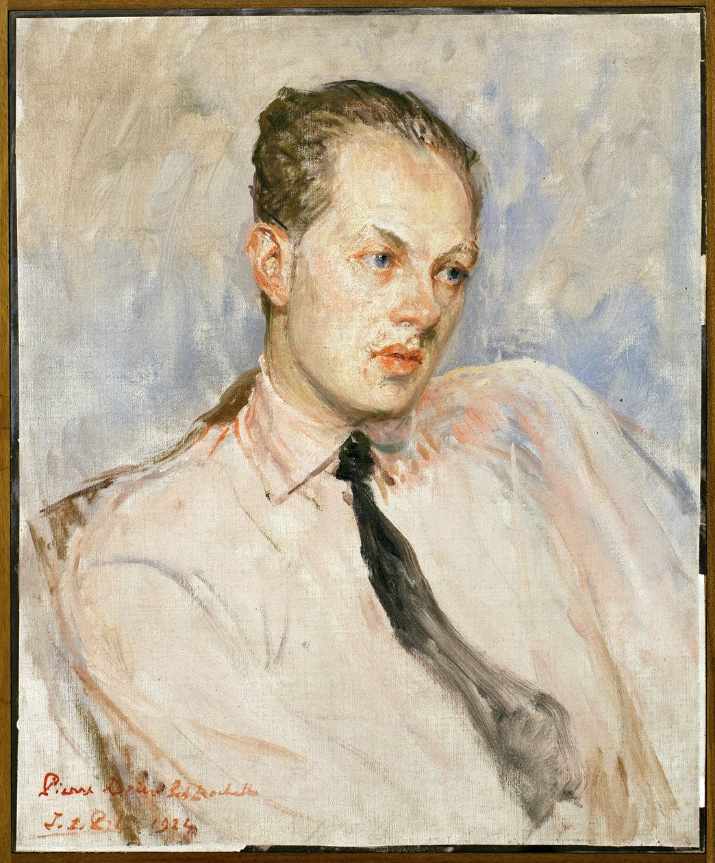 Studie voor het portret van Pierre Drieu La Rochelle (1893-1945) door Jacques Emile Blanche