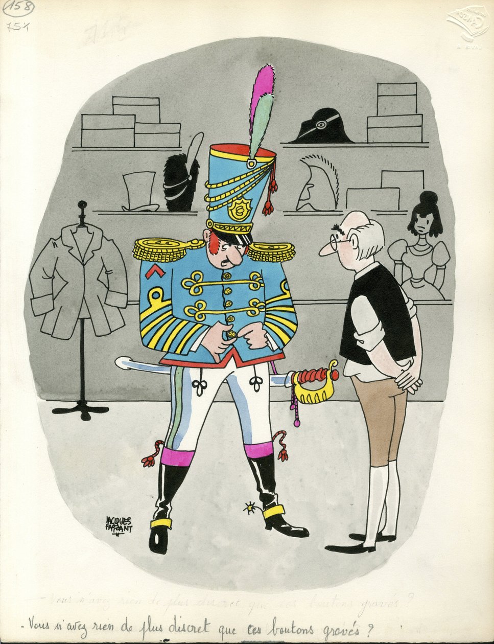 Dagen van Frankrijk, Satirique en kleuren door Jacques Faizant