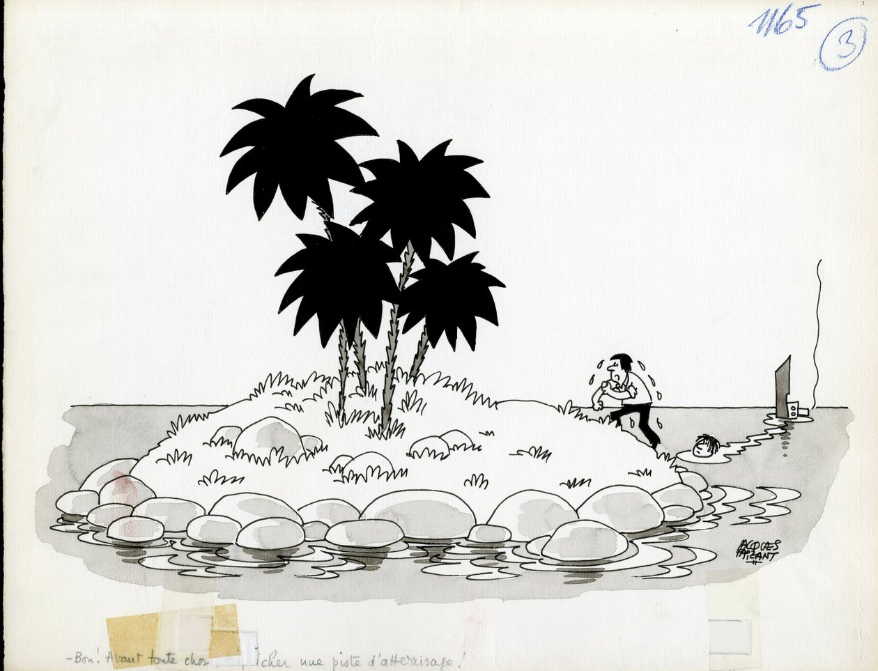 Jours de France, satire in zwart-wit door Jacques Faizant