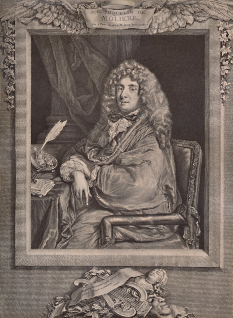 Molière, Franse toneelschrijver en acteur, 18e eeuw 1894 door Jacques Firmin Beauvarlet