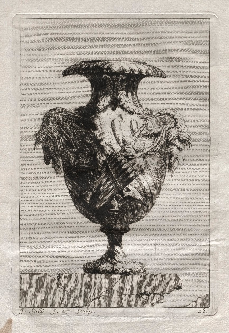 Suite van Vazen: Plaat 28, 1746 door Jacques Francois Joseph Saly