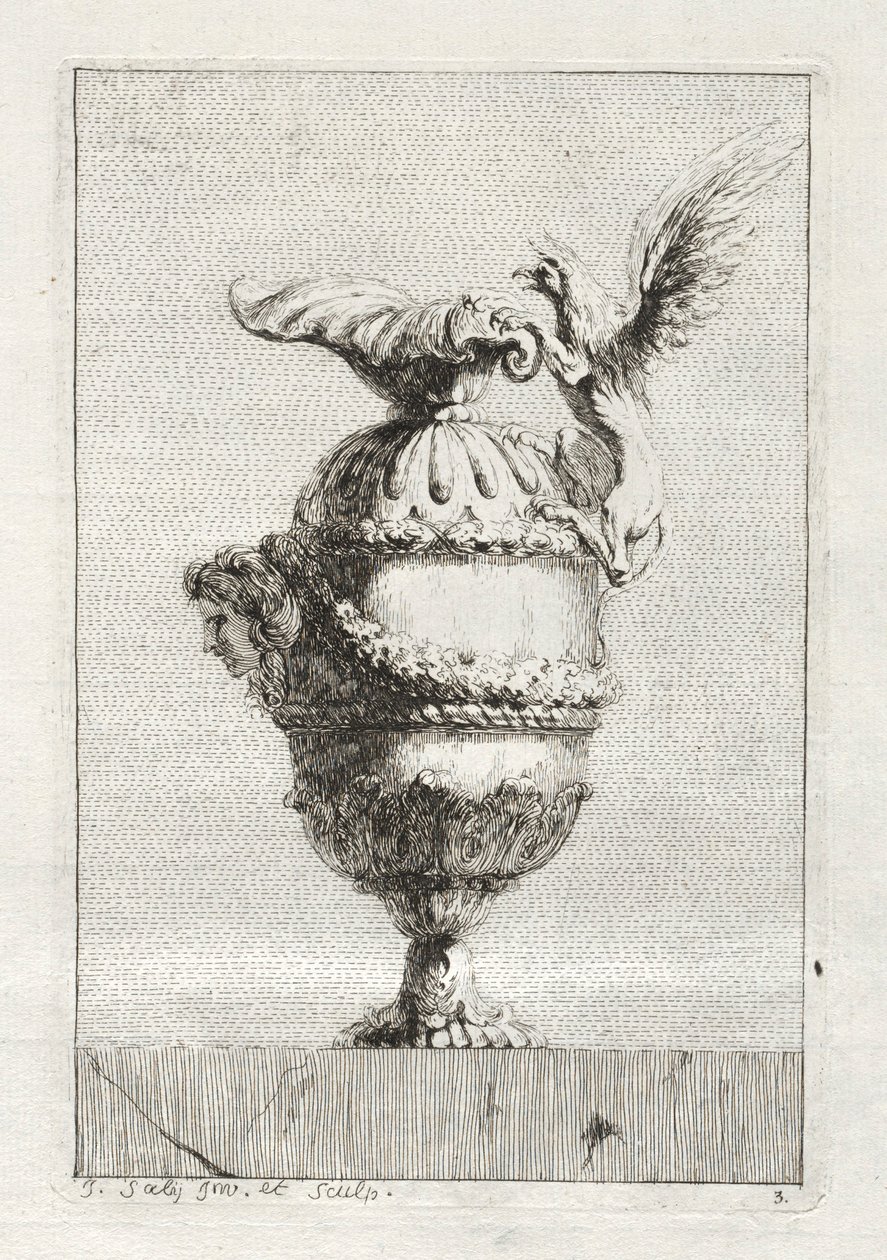 Suite van Vazen: Plaat 3, 1746 door Jacques Francois Joseph Saly