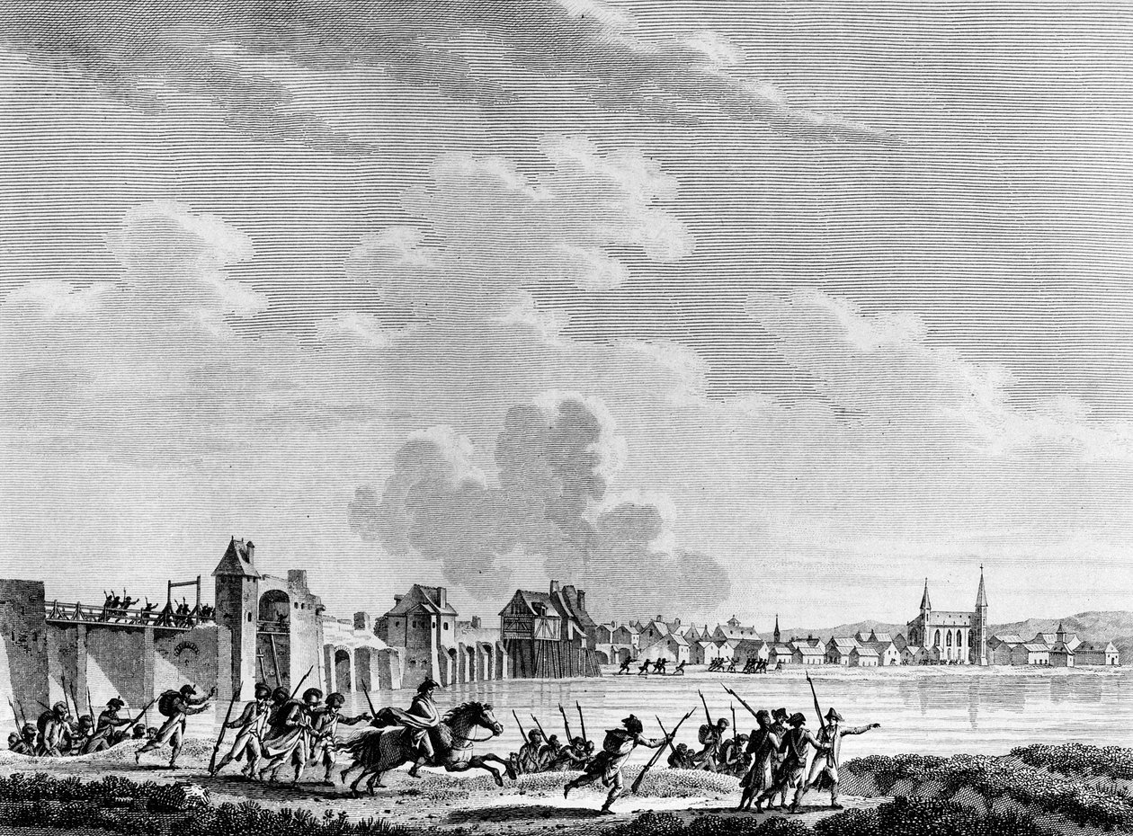 Franse Revolutie: Deroute de Passy op 13 juli 1793 door Jacques Francois Joseph Swebach