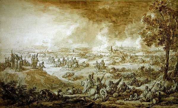 De Slag bij Leipzig door Jacques Francois Joseph Swebach