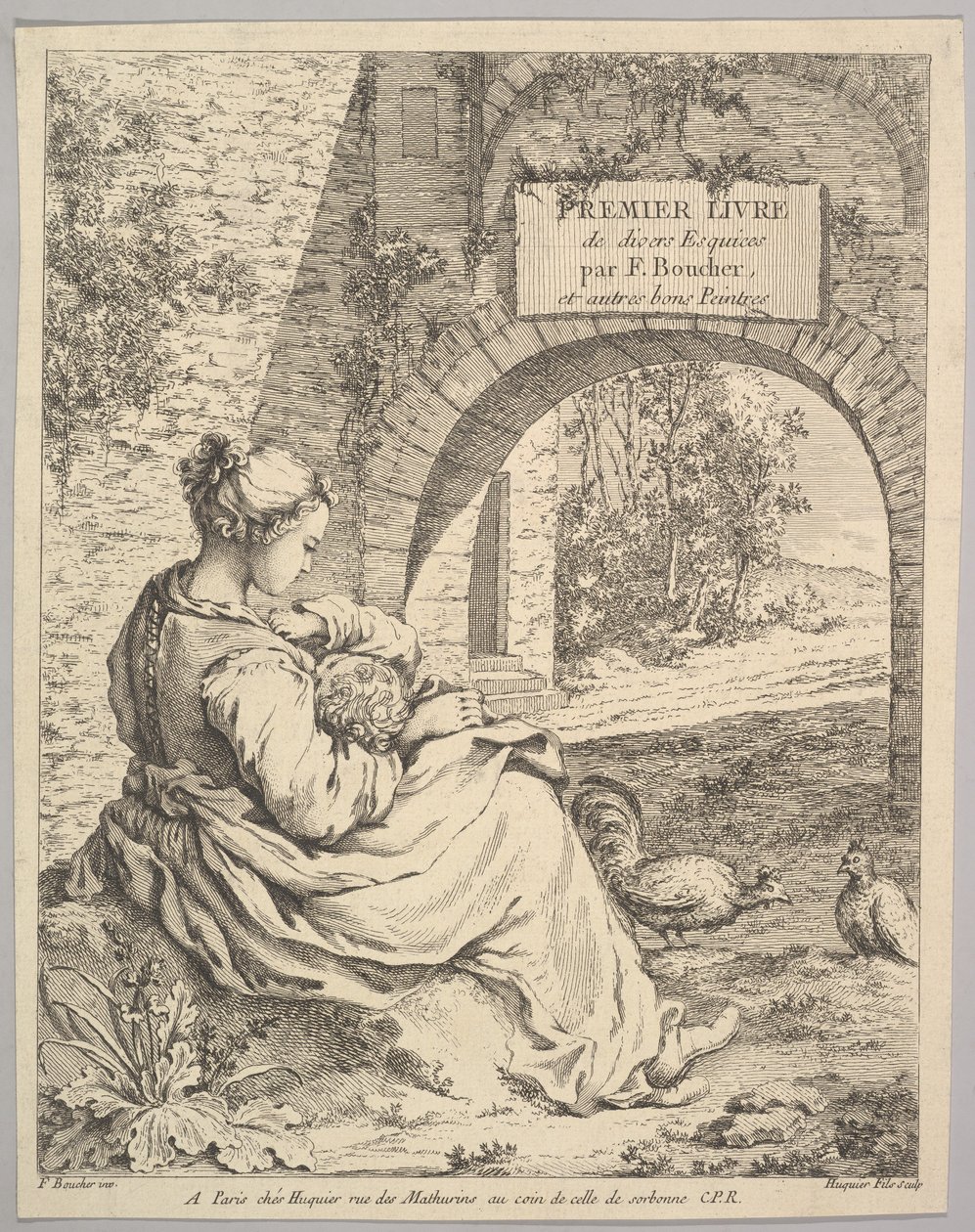 Frontispice door Jacques Gabriel Huquier
