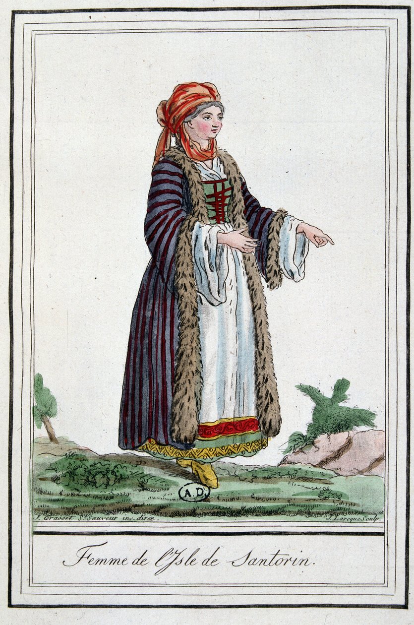 Vrouw van het eiland Santorini door Jacques Grasset de Saint Sauveur