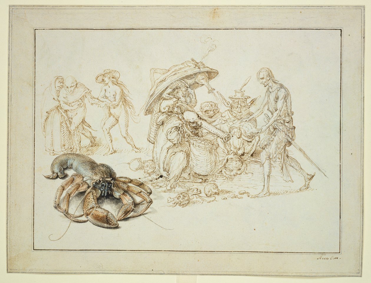 Kreeft en Twee Heksen, c.1602 door Jacques II de Gheyn