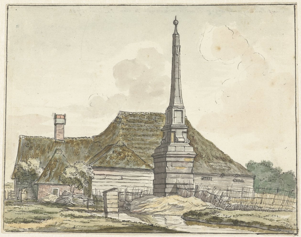 De mijlpaal of banpaal bij Halfweg door Jacques Kuyper