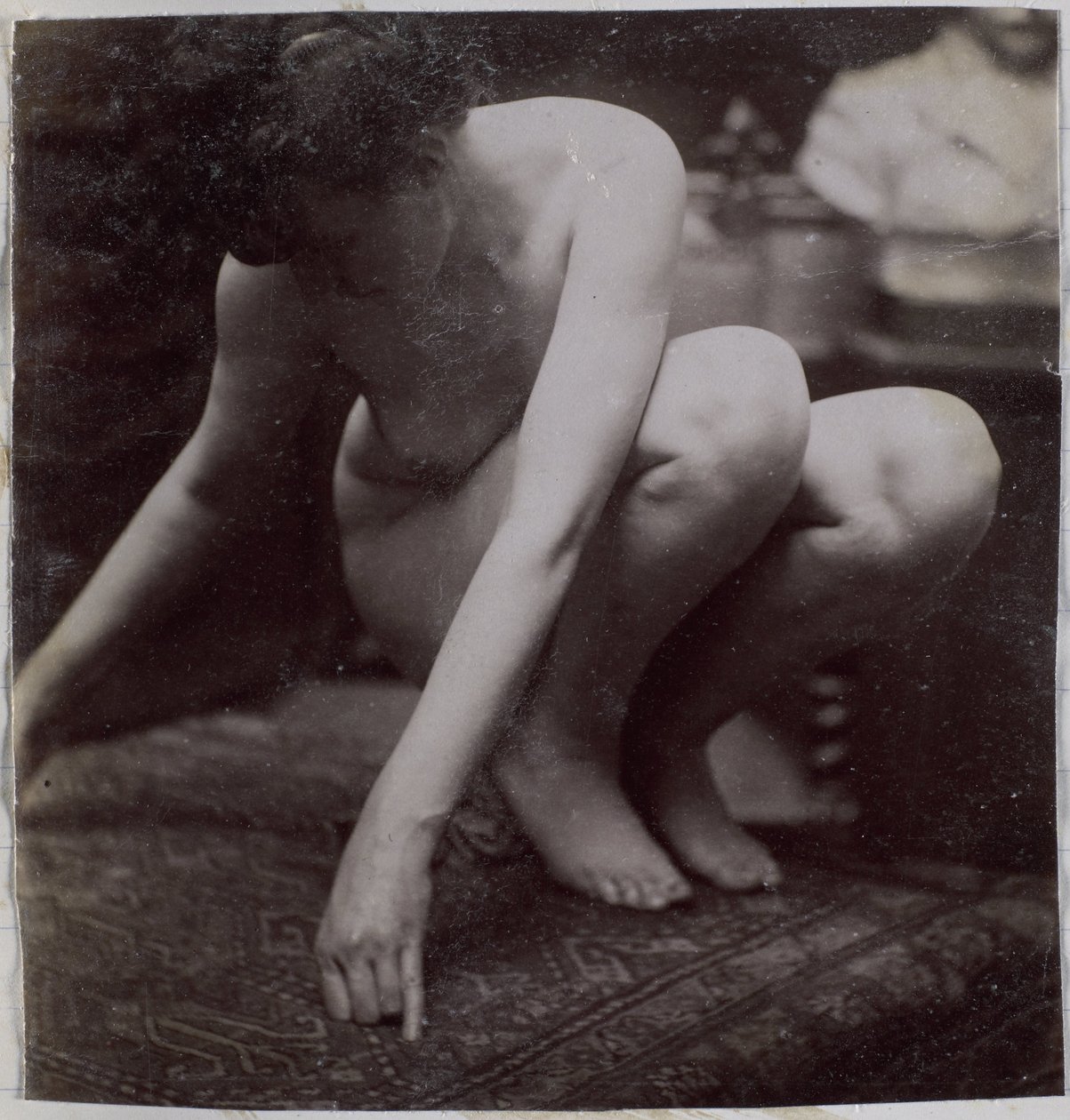 Studie van een vrouwelijk naaktmodel, van voren gezien door Jacques Lalaing (attributed to)