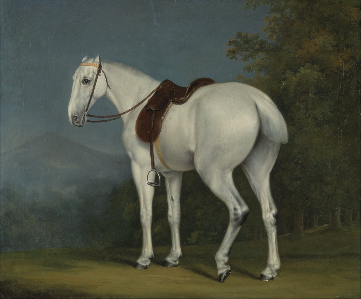 Een Grijze Jager van een Dame, ca. 1806 door Jacques Laurent Agasse