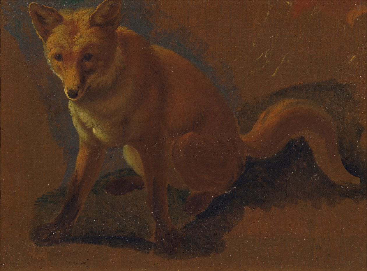 Studie van een vos door Jacques Laurent Agasse