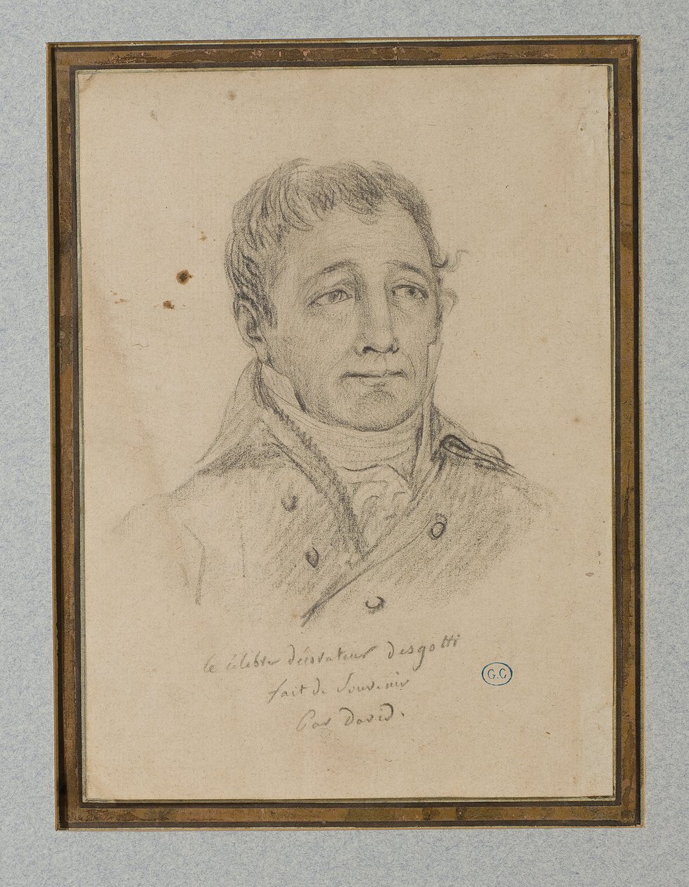 Portret van Ignace-Eugène-Marie Degotti, ca. 1815-25 door Jacques Louis (workshop of) David