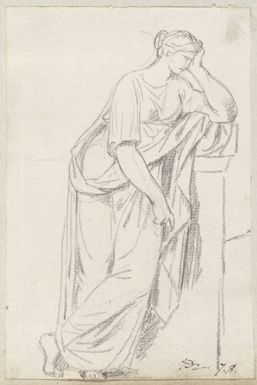Een Muze van de Sarcofaag van de Muzen door Jacques Louis David
